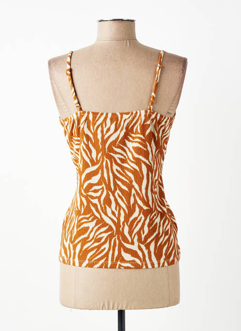 Top imprimé fantaisie fines bretelles marron GARCIA femme