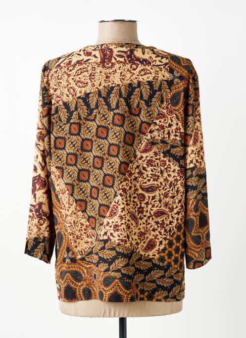 Top stretch manches 3/4 marron SIGNE NATURE femme