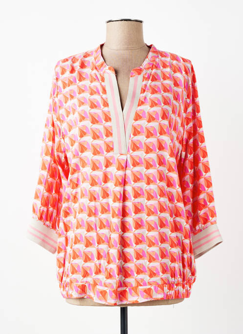 Top imprimé fantaisie manches longues orange BETTY BARCLAY femme