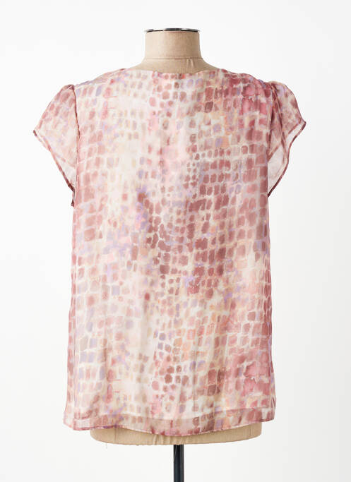 Top imprimé fantaisie manches courtes rose SUD EXPRESS femme