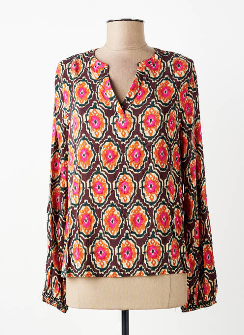 T-shirt imprimé fantaisie manches longues violet SIGNE NATURE femme