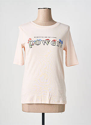 T-shirt stretch manches courtes rose S.OLIVER femme