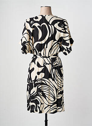 Robe mi-longue manches courtes manches courtes noir LA FEE MARABOUTEE femme