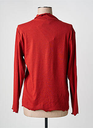 Sous-pull tissage côtelé manches longues orange SIGNE NATURE femme