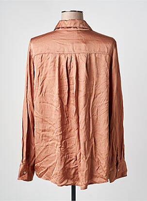Chemisier coupe droite manches longues orange LAUREN VIDAL femme