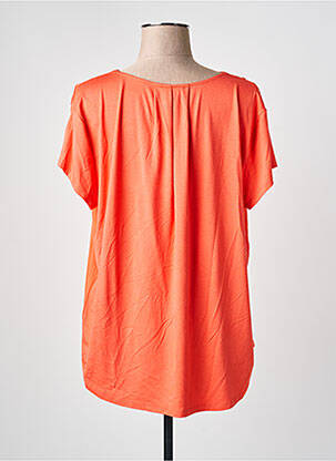 Blouse col v manches courtes orange MARINA V femme