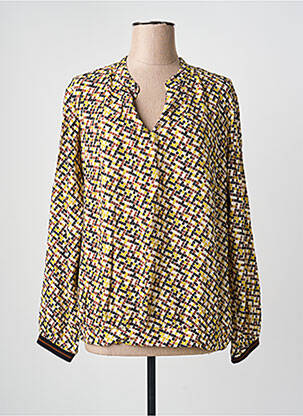 Blouse tissage popeline manches longues jaune BETTY BARCLAY femme