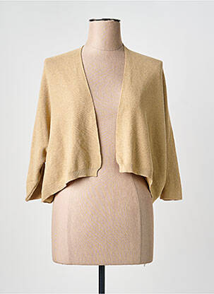 Gilet manches longues manches 3/4 beige LA FEE MARABOUTEE femme