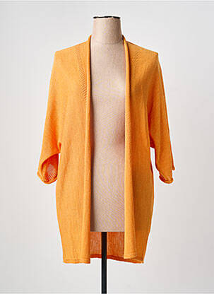 Gilet manches longues manches 3/4 orange LA FEE MARABOUTEE femme