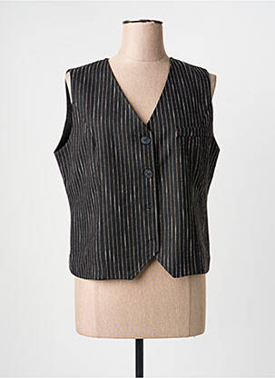 Gilet sans manche poches noir SIGNE NATURE femme