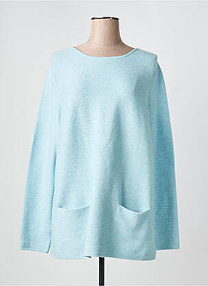 Pull tunique col rond manches longues bleu BETTY BARCLAY femme