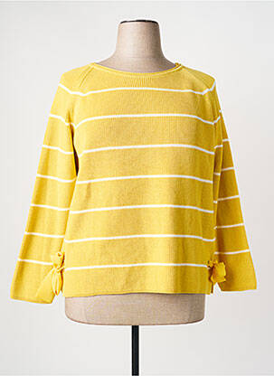 Pull stretch manches longues jaune BETTY BARCLAY femme