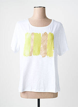 T-shirt coupe droite manches courtes blanc SIGNE NATURE femme