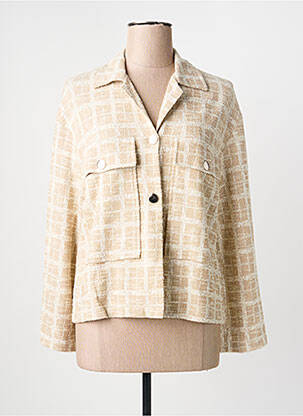Veste casual coupe droite beige SIGNE NATURE femme