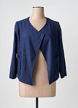 Veste chic manches 3/4 bleu LA FEE MARABOUTEE femme