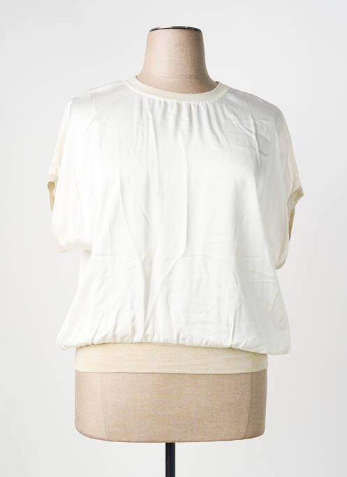 Blouse manches courtes manches courtes beige SIGNE NATURE femme