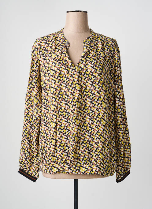 Blouse tissage popeline manches longues jaune BETTY BARCLAY femme