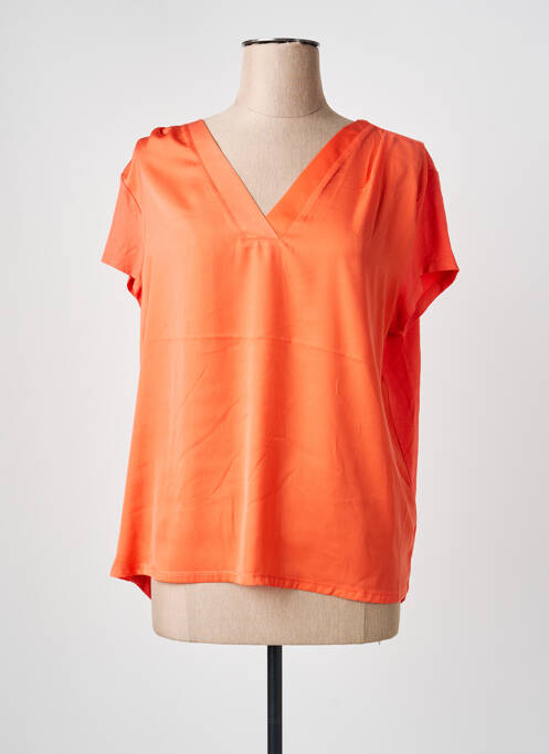 Blouse manches courtes manches courtes orange MARINA V femme