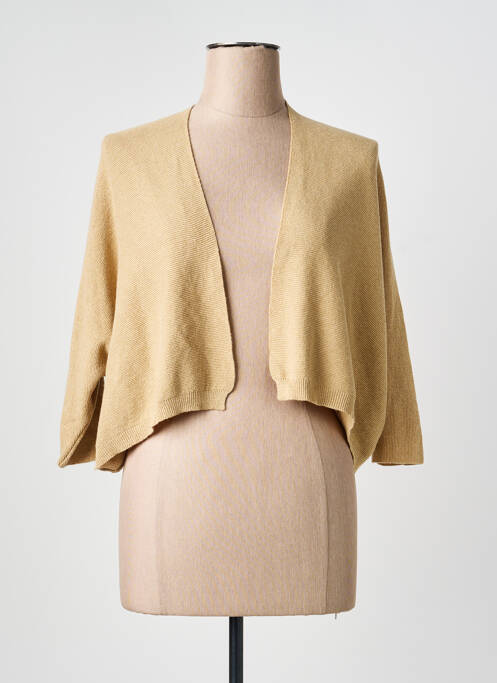 Gilet manches longues manches 3/4 beige LA FEE MARABOUTEE femme