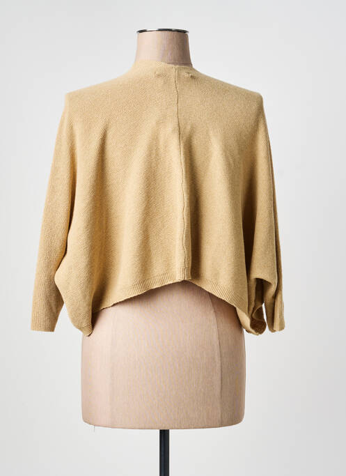 Gilet manches longues manches 3/4 beige LA FEE MARABOUTEE femme