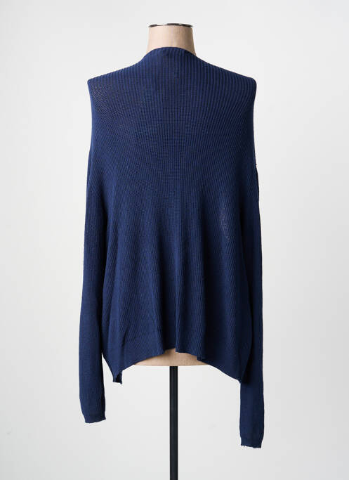 Gilet manches longues resserrée sur le bas bleu SIGNE NATURE femme