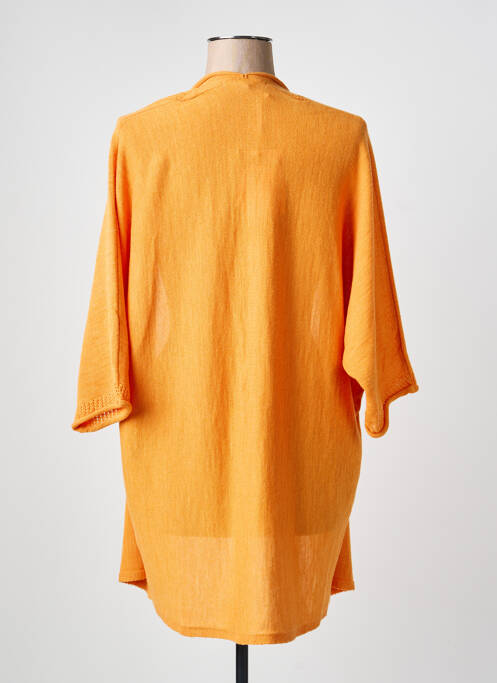 Gilet manches longues manches 3/4 orange LA FEE MARABOUTEE femme