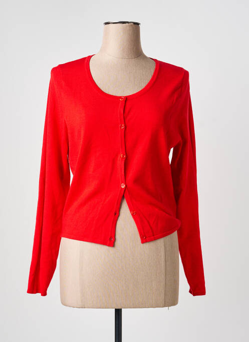 Gilet manches longues resserrée sur le bas rouge CHATTAWAK femme