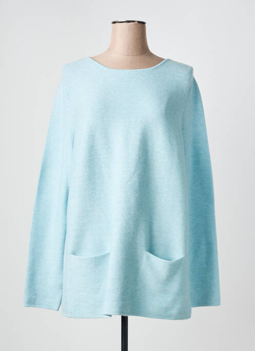 Pull tunique col rond manches longues bleu BETTY BARCLAY femme