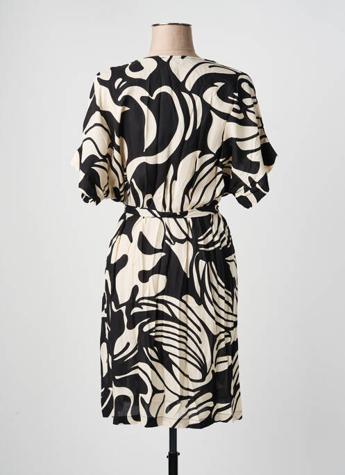 Robe mi-longue manches courtes manches courtes noir LA FEE MARABOUTEE femme