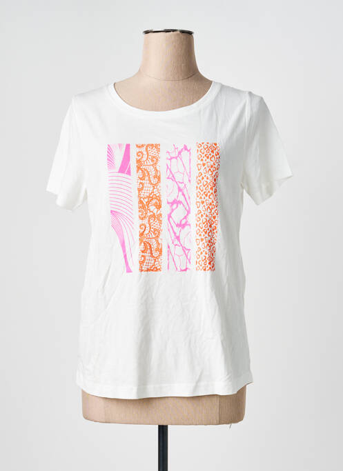 T-shirt sérigraphie manches courtes blanc SIGNE NATURE femme