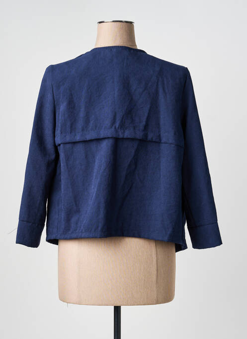 Veste chic manches 3/4 bleu LA FEE MARABOUTEE femme