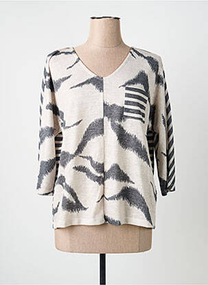 Top stretch manches longues beige STREET ONE femme