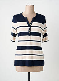 T-shirt col v manches courtes bleu BETTY BARCLAY femme