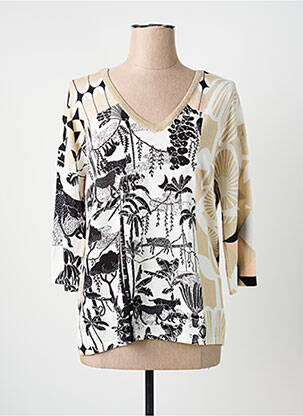 Top stretch manches longues beige JEI'S BY LETIZIA DENARO femme