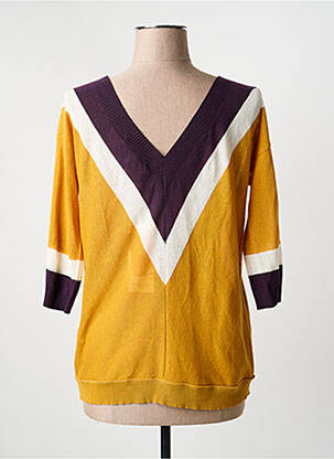 Top stretch manches 3/4 jaune LA FEE MARABOUTEE femme