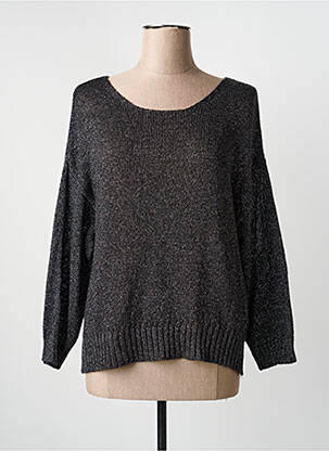Pull stretch manches longues noir NATACHA femme