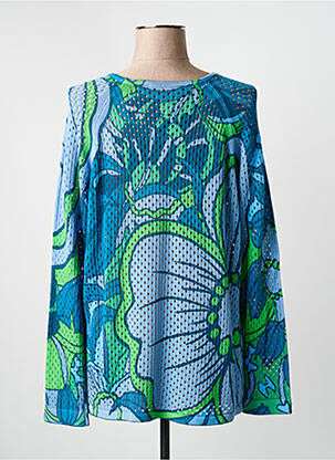 Pull coupe droite manches longues bleu BETTY BARCLAY femme