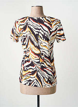 T-shirt col v manches courtes beige ONE STEP femme