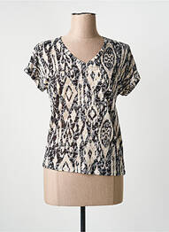 T-shirt imprimé fantaisie manches courtes noir GARCIA femme