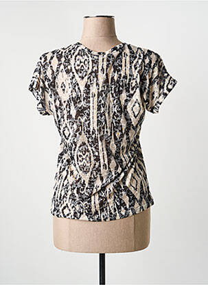 T-shirt imprimé fantaisie manches courtes noir GARCIA femme