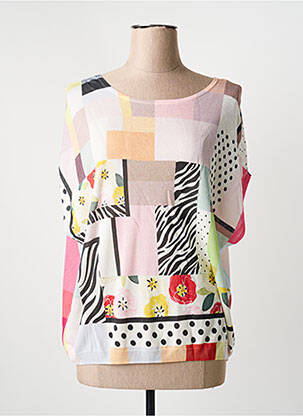 Top stretch manches courtes rose JEI'S BY LETIZIA DENARO femme