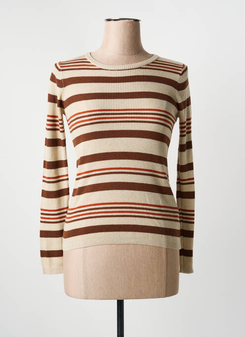 Top stretch manches longues beige NICE THINGS femme
