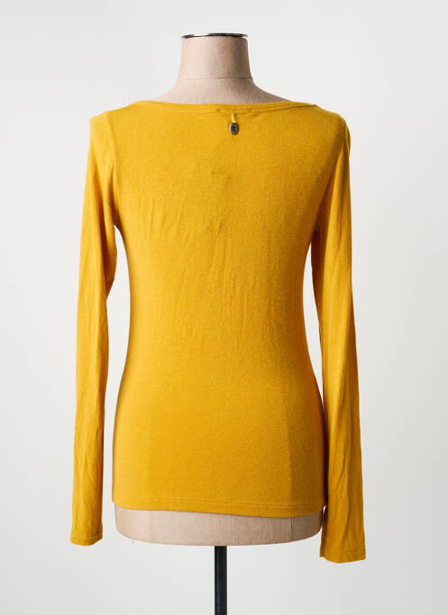 T-shirt stretch manches longues jaune PAKO LITTO femme