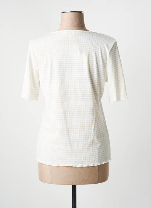 T-shirt col v manches courtes beige GARCIA femme