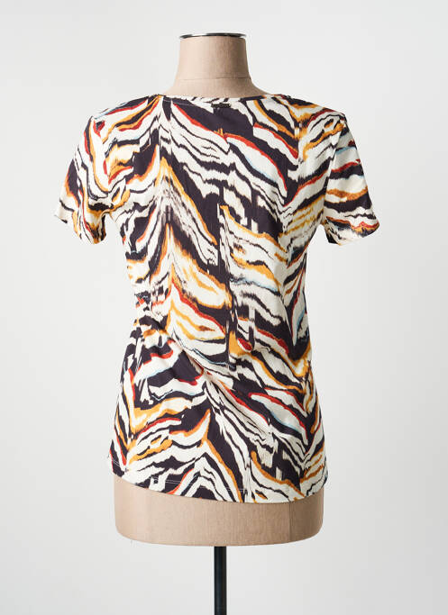 T-shirt col v manches courtes beige ONE STEP femme