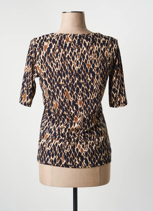T-shirt sérigraphie avec strass manches courtes marron BETTY BARCLAY femme