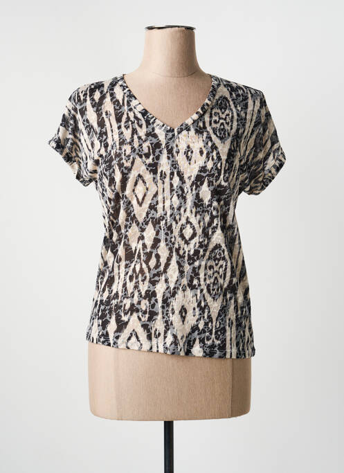 T-shirt imprimé fantaisie manches courtes noir GARCIA femme