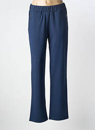 Pantalon droit stretch taille normale bleu SIGNATURE femme
