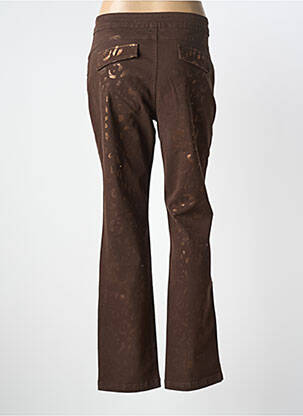 Pantalon droit stretch taille normale marron ELISA CAVALETTI femme