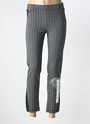 Pantalon 7/8 stretch taille normale gris ELISA CAVALETTI femme